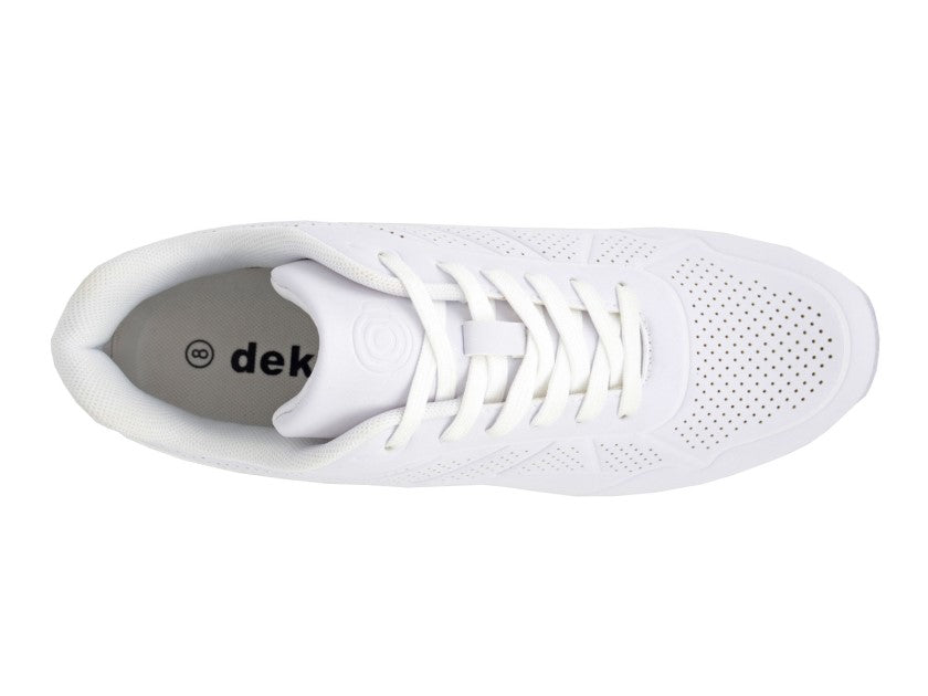 Mens Dek Lace Up Bowling Shoes White