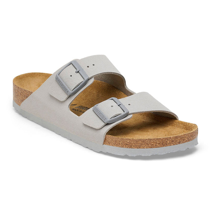 Birkenstock Arizona Two-Strap Birko-Flor Sandals Stone Coin Narrow Fit