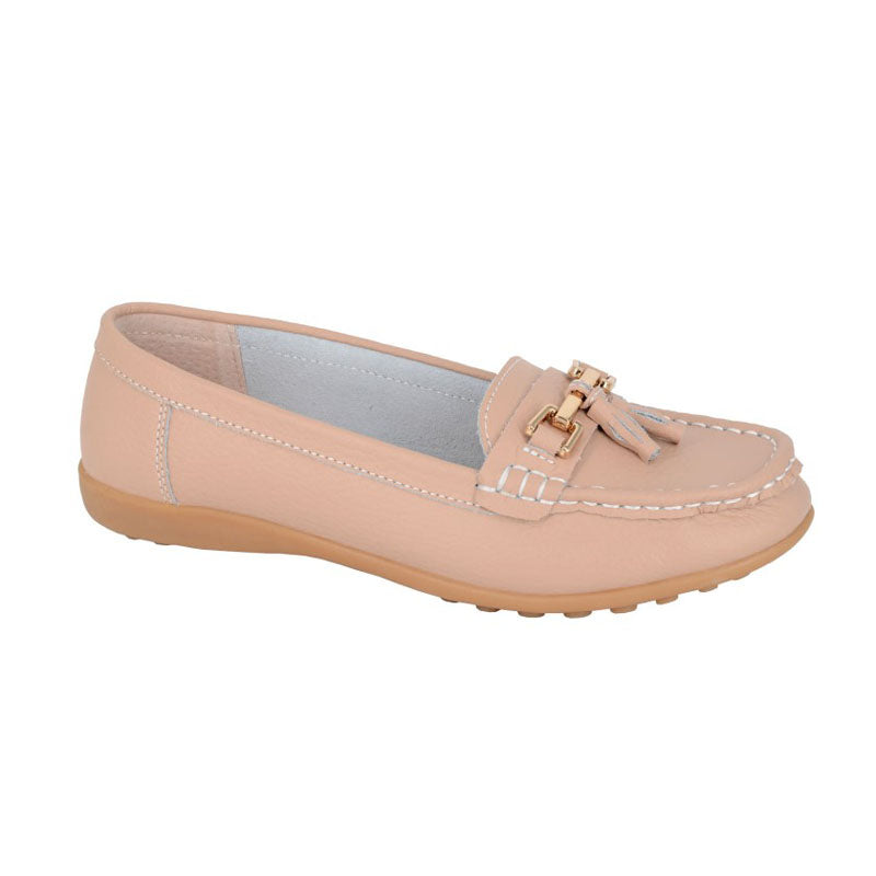 Womens Boulevard Tassle Loafer Beige