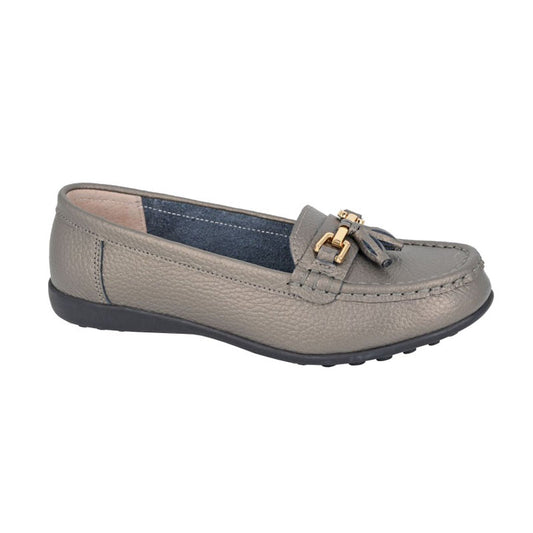 Womens Boulevard Tassle Loafer Pewter