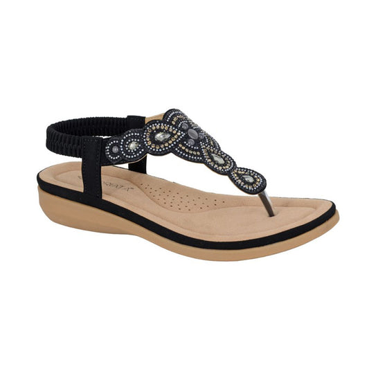 Womens Cipriata Mazzina Jeweled Sling-back Sandals Black