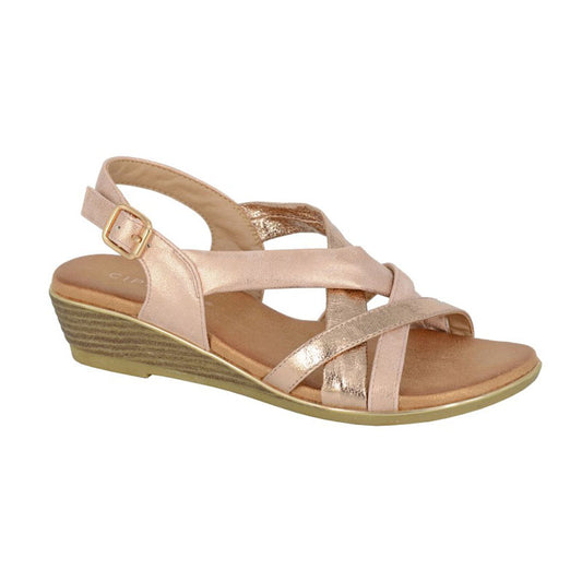 Womens Cipriata QUARTA Sling-back Sandals Rose Gold