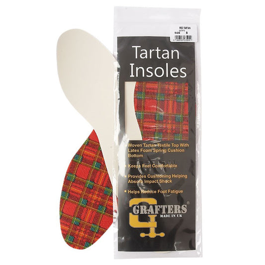 Womens Grafters Woven Tartan Textile Top Insoles