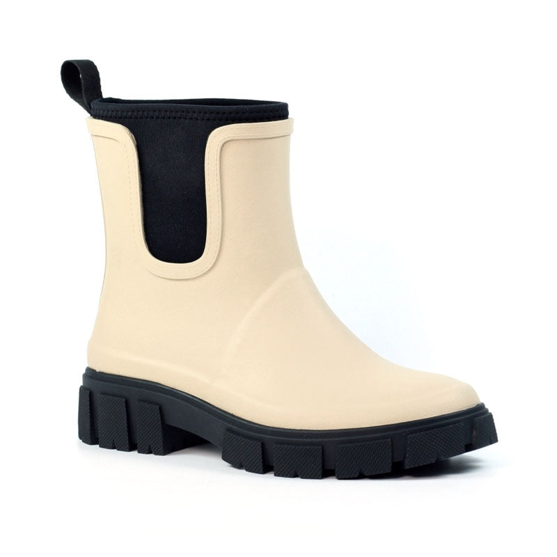 Womens Lazy Dogz Ankle Wellingtons Cream brookfield comfort