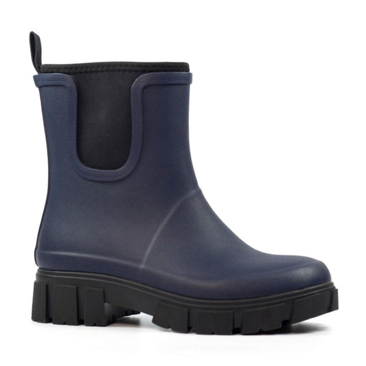 Womens Lazy Dogz Ankle Wellingtons Navy