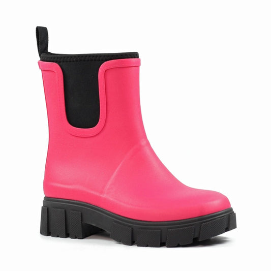 Womens Lazy Dogz Ankle Wellingtons Pink