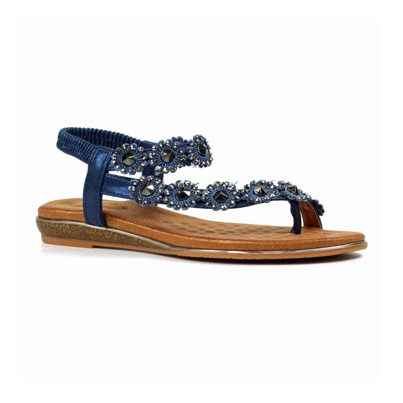 Womens Lunar Charlotte II Sandals Navy brookfield comfort