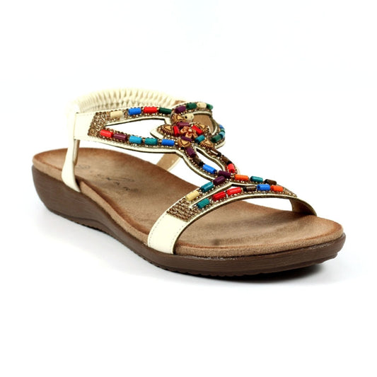 Womens Lunar Mariella Open Toe Sandals White