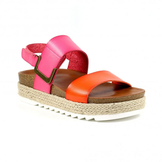 Womens Lunar Two Strap Sandals Pink