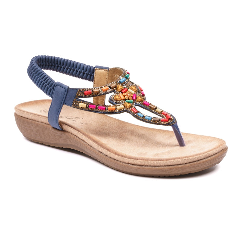 Womens Lunar Una Sandals Blue