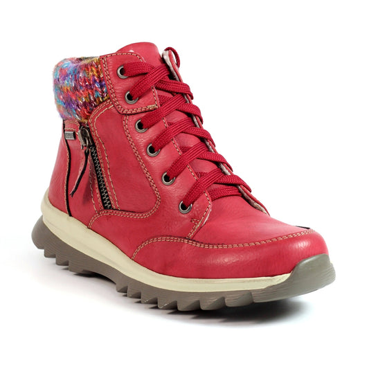 Womens Lunar Waterproof Zip Boots Red