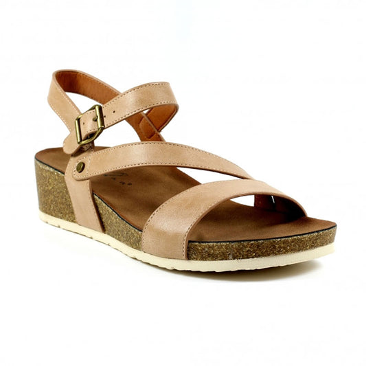 Womens Lunar Wedged Sandals Beige