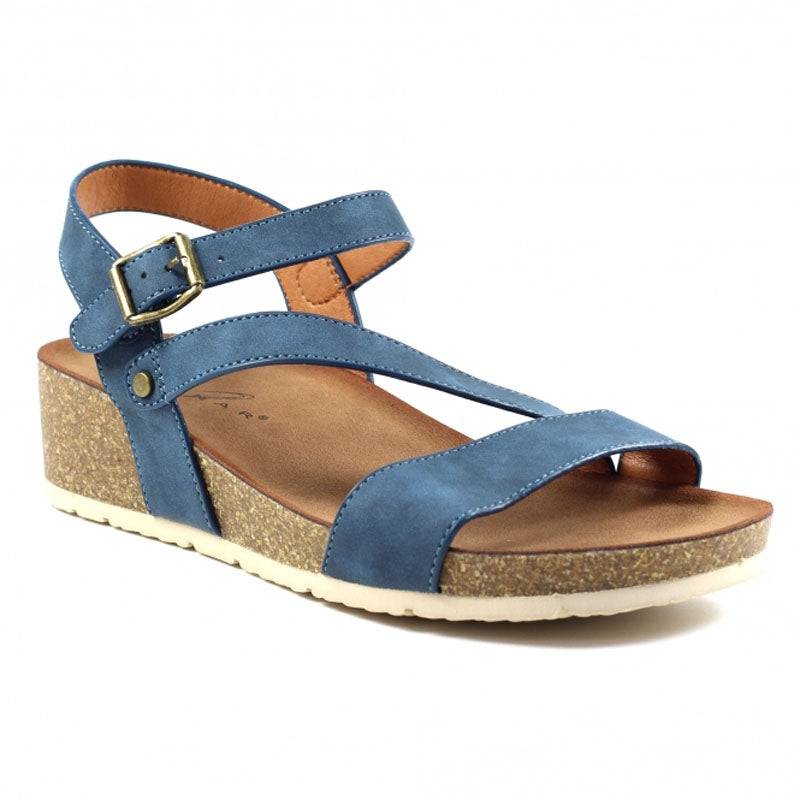 Womens Lunar Wedged Sandals Navy