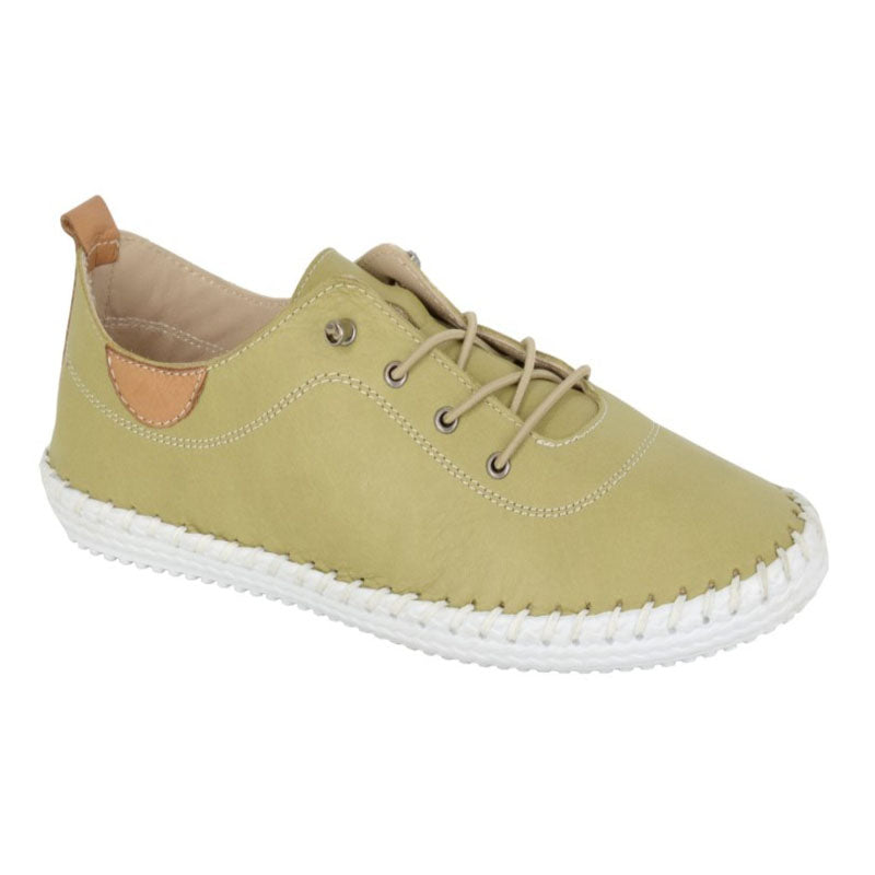 Womens Mod Comfys Softie Leather Shoes Green Pistachio brookfield comfort