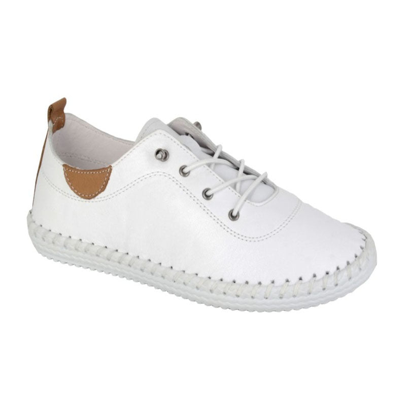 Womens Mod Comfys Softie Leather Shoes White brookfield comfort