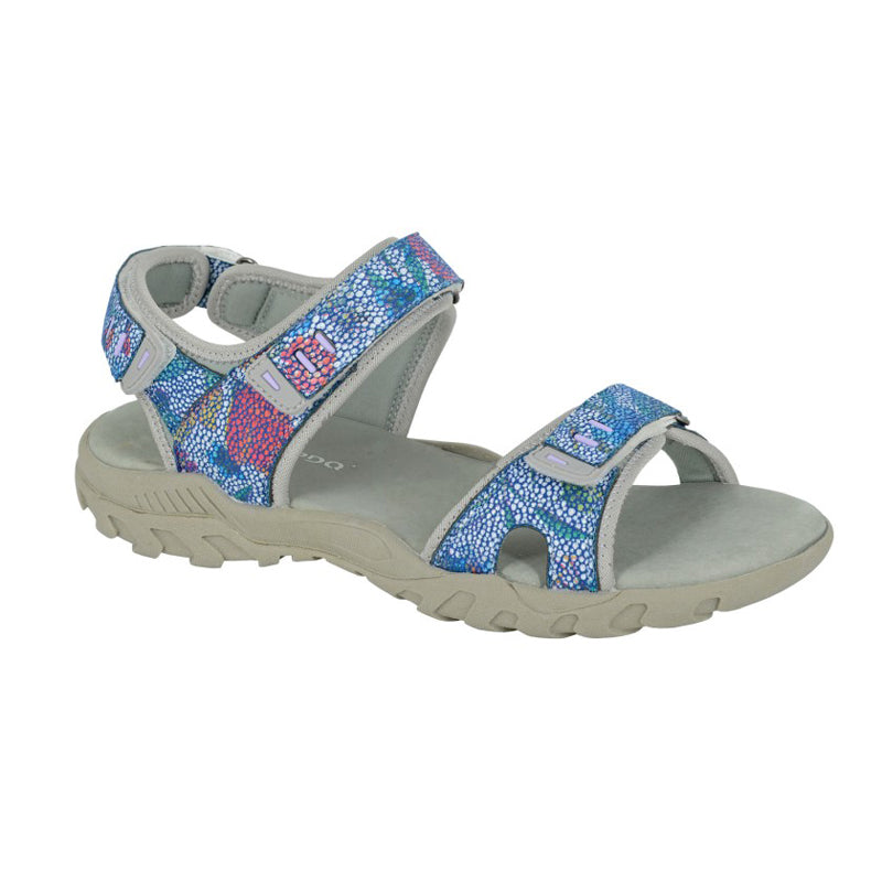 Womens PDQ Touch Fastening Active Walking Velcro Sandals Multi