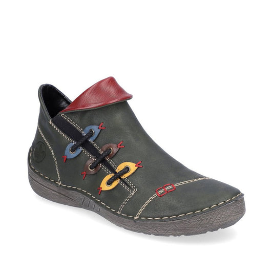 Womens Rieker Ankle Boots Green brookfield comfort