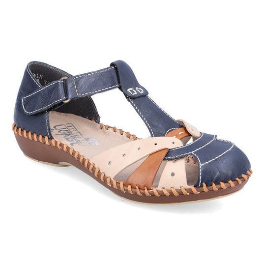 Womens Rieker Bur-Fastener Sandals Blue