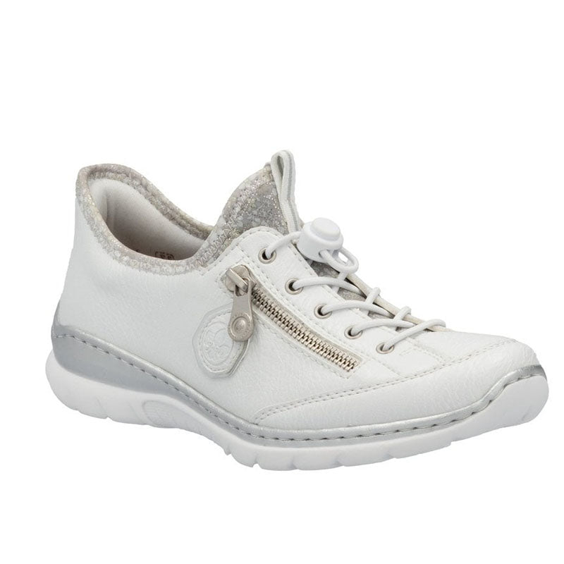 Womens Rieker Elasticated Slip On Shoes White
