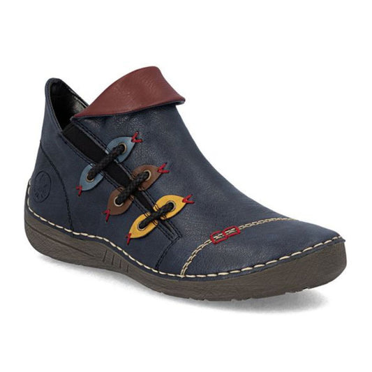 Womens Rieker Fleece Lined Boots Blue brookfield comfort
