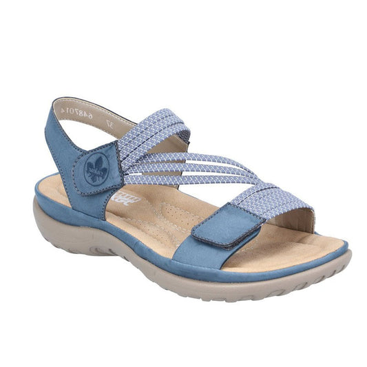 Womens Rieker Hook & Loop Sandals Blue