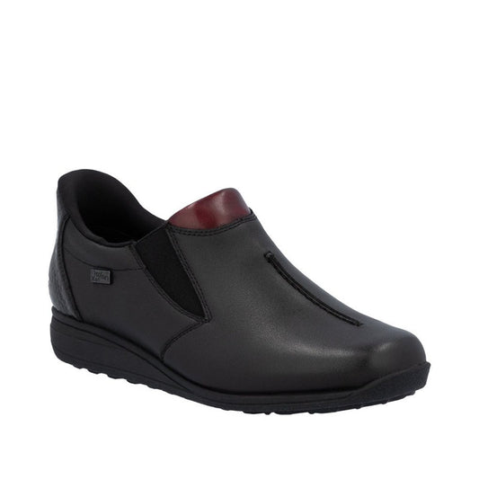 Womens Rieker Slip-On Extra Wide Shoes Black brookfield comfort
