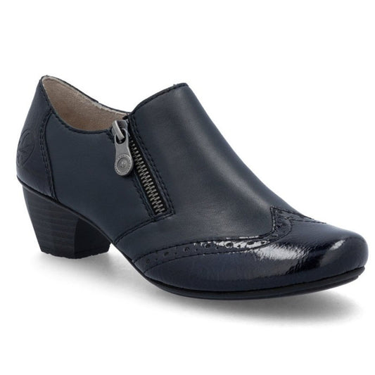 Womens Rieker Zip Up Heeled Shoes Blue brookfield comfort