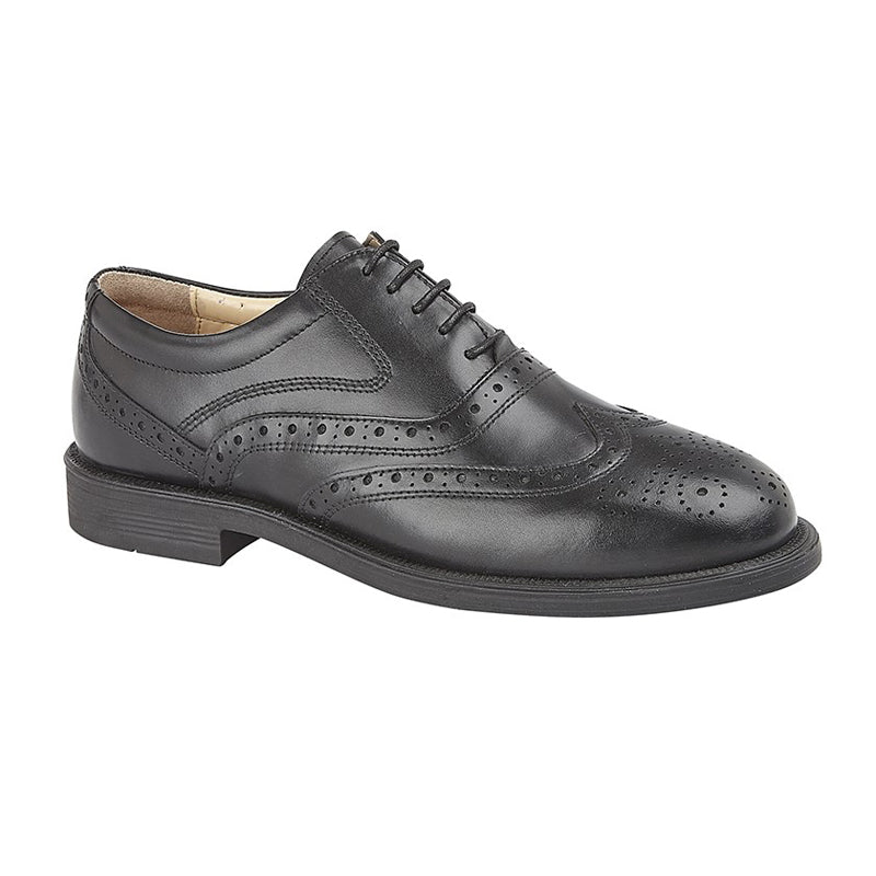 Mens Scimitar Smart Brogue Oxford Shoe Black