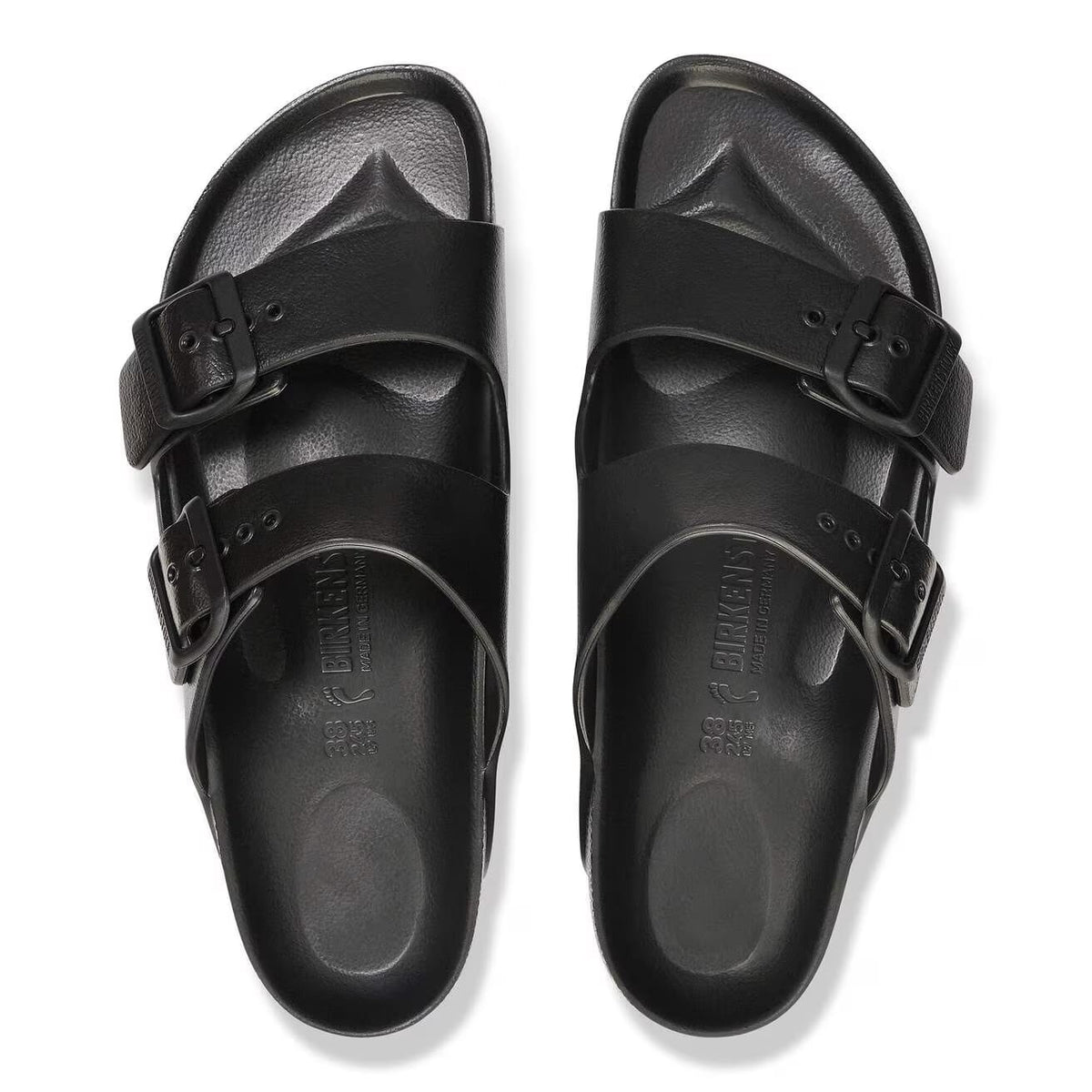 Birkenstock Arizona EVA Sandals Black Narrow Fit – top view