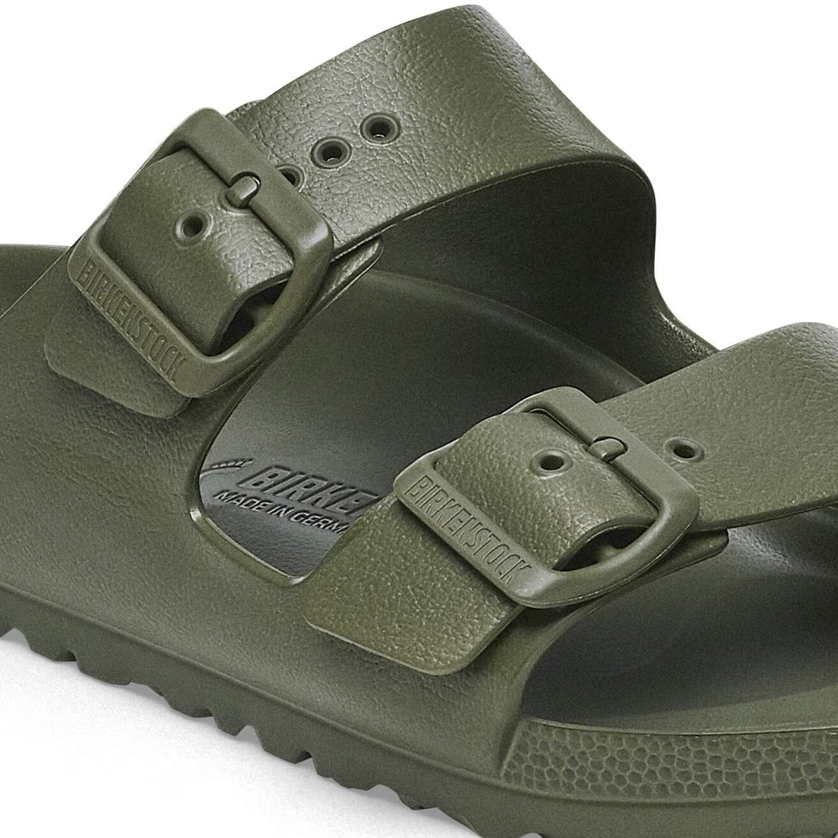 Birkenstock Arizona EVA Sandals Khaki Green Narrow Fit – detail view