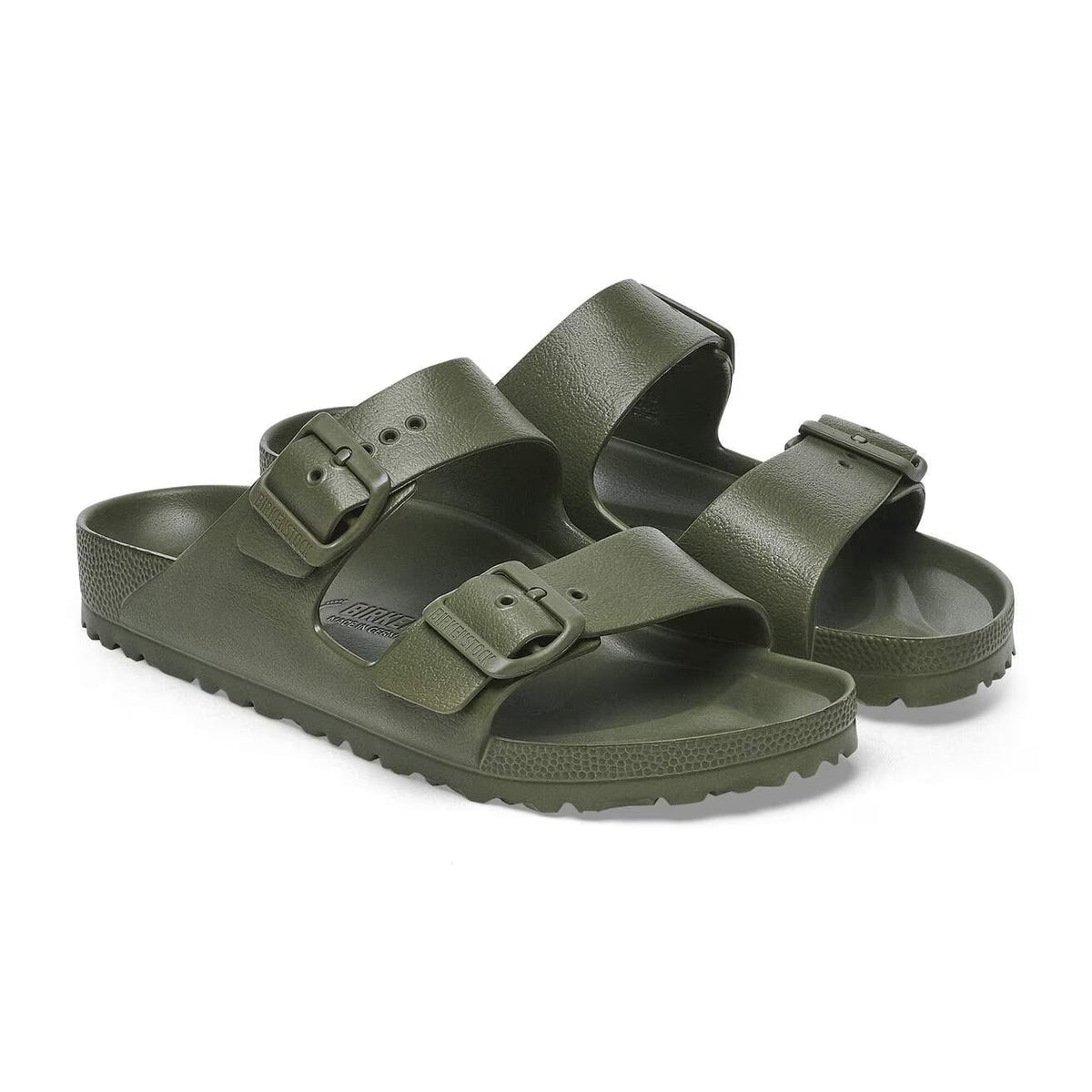 Birkenstock Arizona EVA Sandals Khaki Green Narrow Fit – pair view