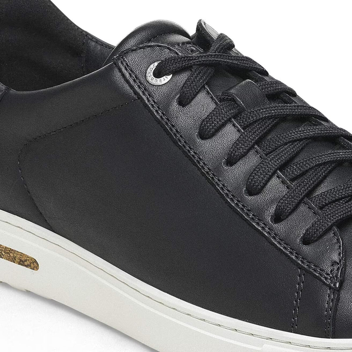 Birkenstock Bend Low Natural Leather Trainer Style Black Regular Fit – detail view