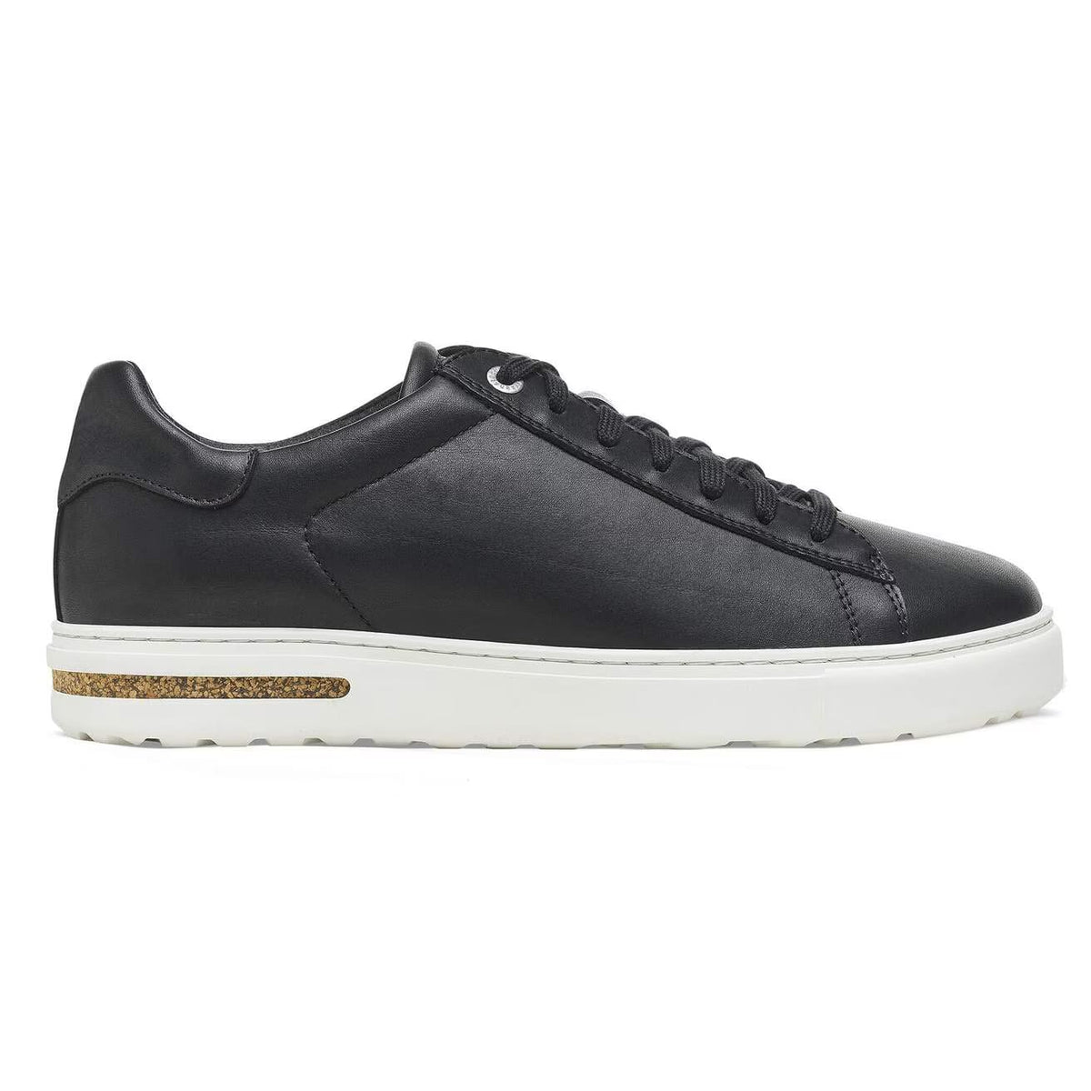 Birkenstock Bend Low Natural Leather Trainer Style Black Regular Fit – side view