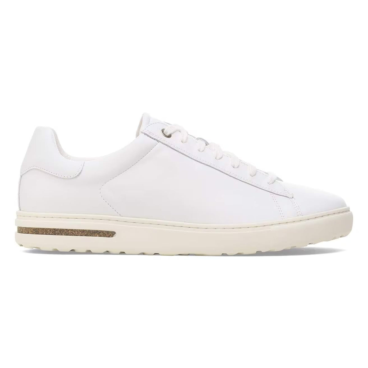 Birkenstock Bend Low Natural Leather Trainer Style White Narrow Fit – side view