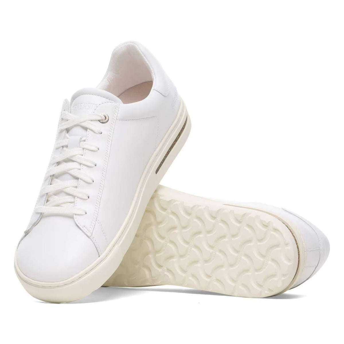 Birkenstock Bend Low Natural Leather Trainer Style White Regular Fit – sole view