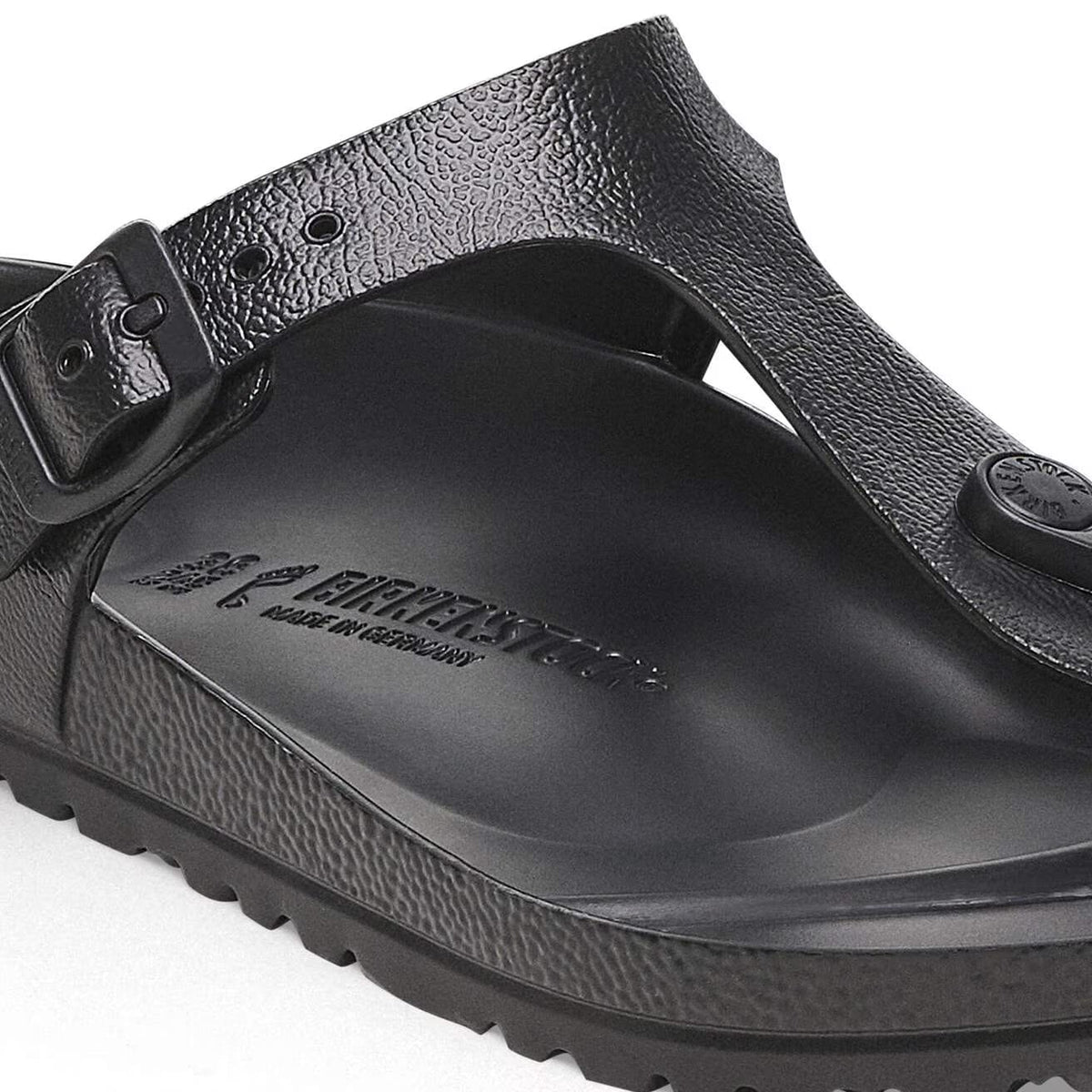 Birkenstock Gizeh EVA Sandals Black Regular Fit – detail view