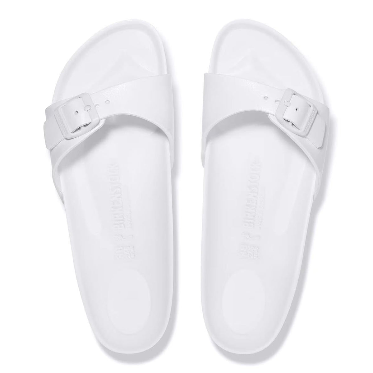 Birkenstock Madrid EVA Sandals White Narrow Fit – top view