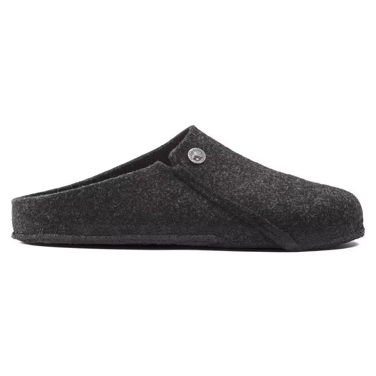 Birkenstock Zermatt Cork Latex Footbed Slippers Dark Anthracite Grey Regular Fit – side view