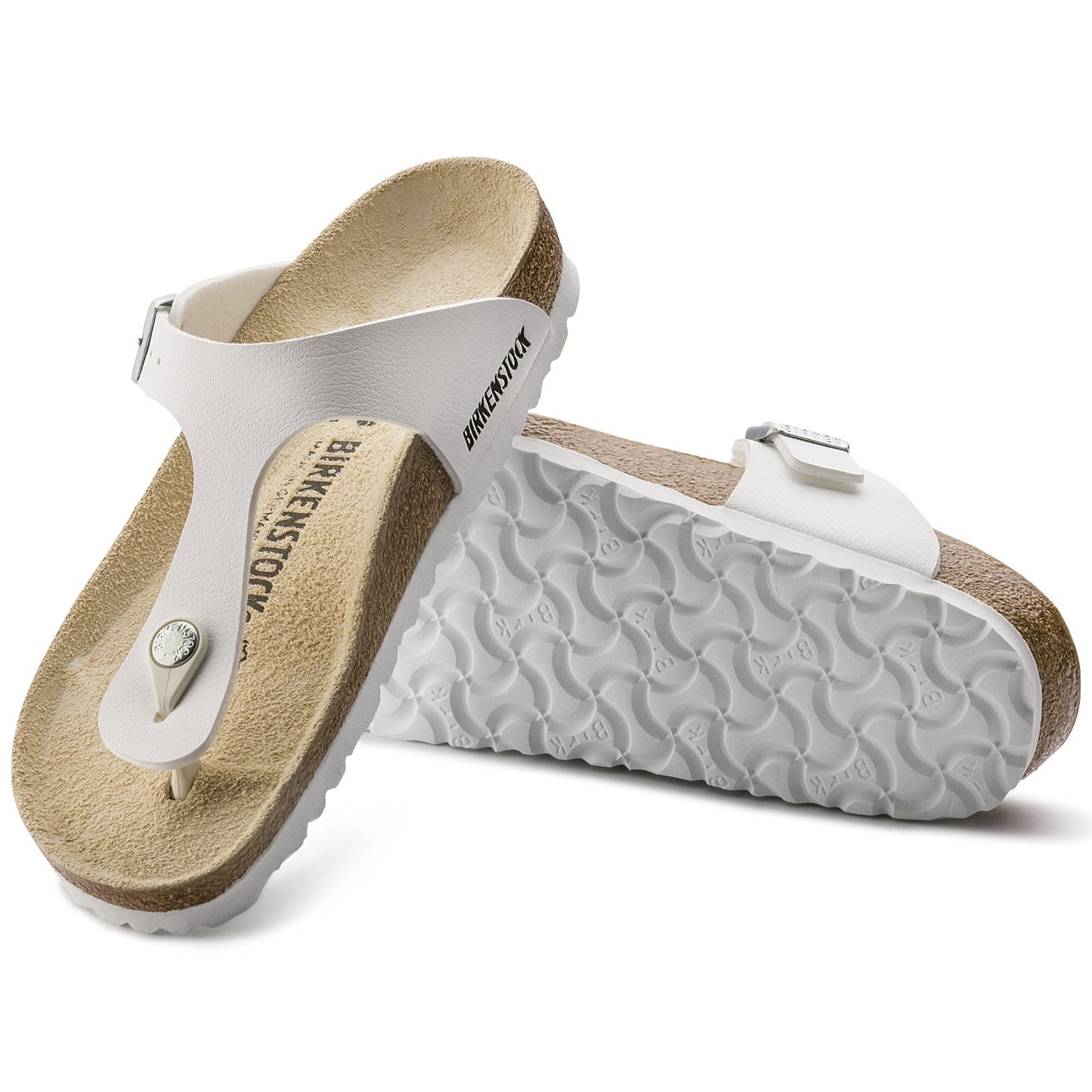 Unisex Birkenstock Gizeh Sandals Narrow Fit White