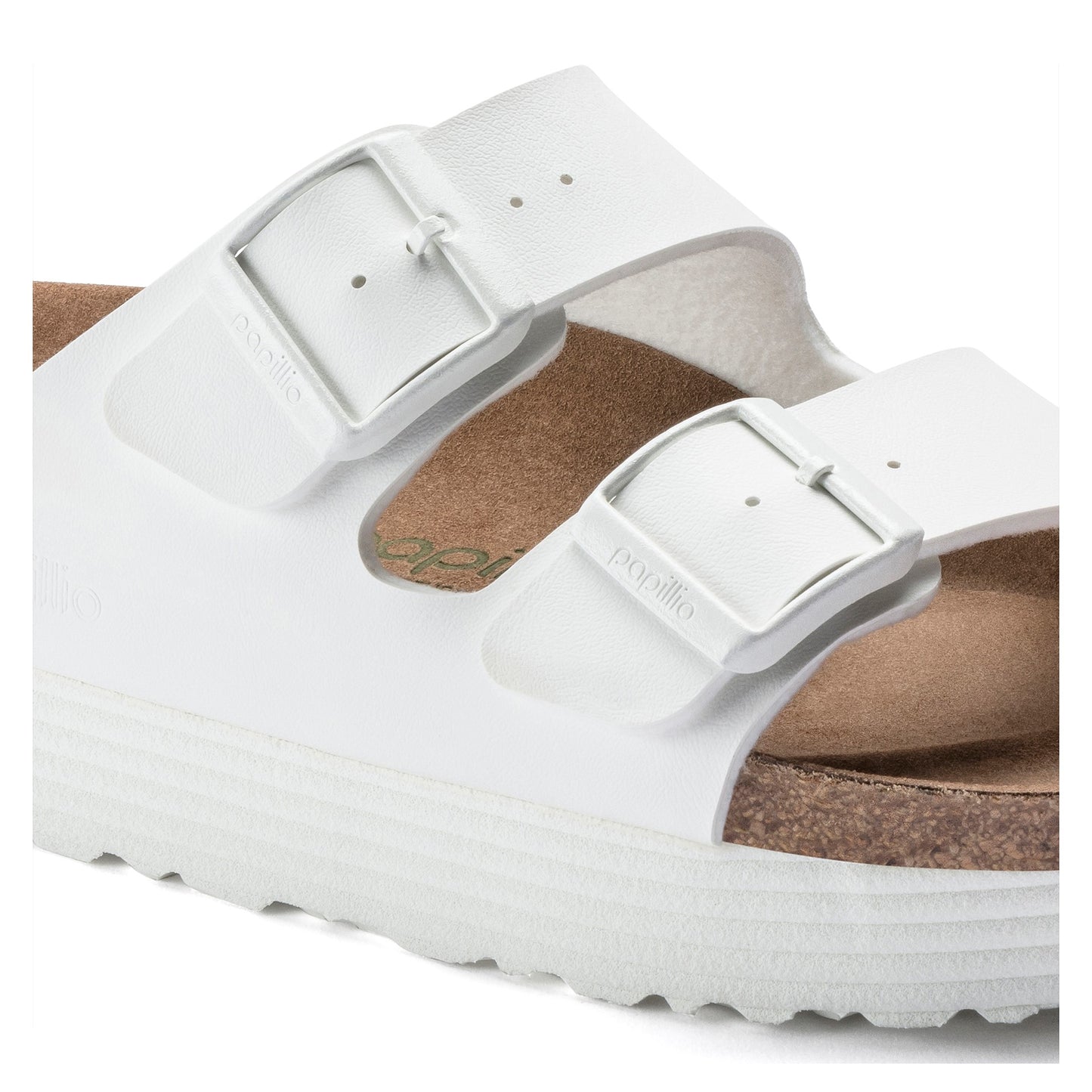 Womens Birkenstock Papillio Sandals White Narrow Fit Vegan