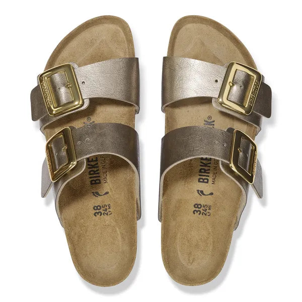 Birkenstock Sydney Cushion Buckle Sandals Taupe Regular Fit