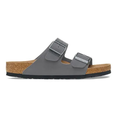 Birkenstock Arizona Birko-Flor Vegan Nubuck Unisex Sandals Concrete Grey Narrow Fit
