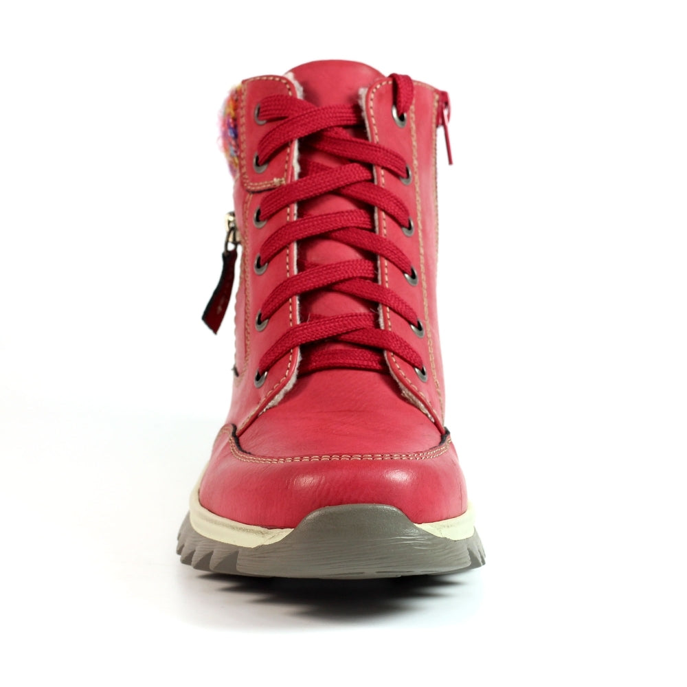 Womens Lunar Waterproof Zip Boots Red