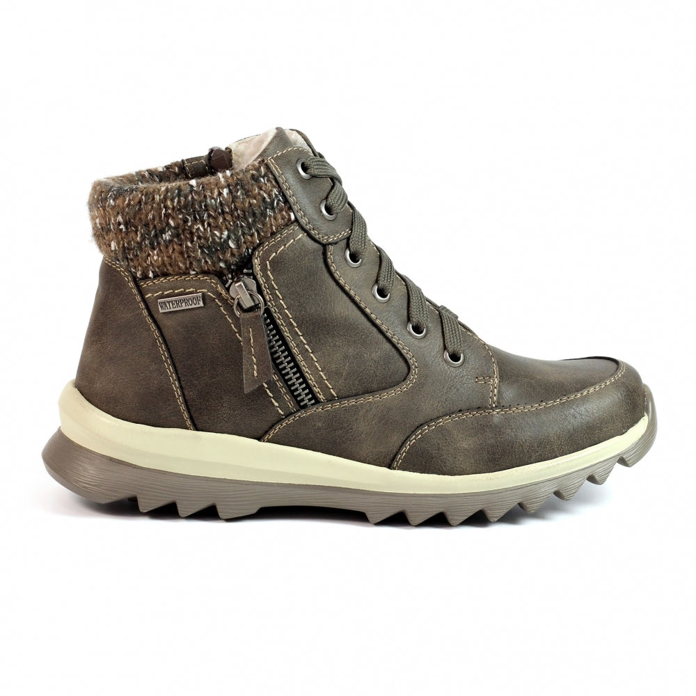 Womens Lunar Waterproof Zip Boots Taupe