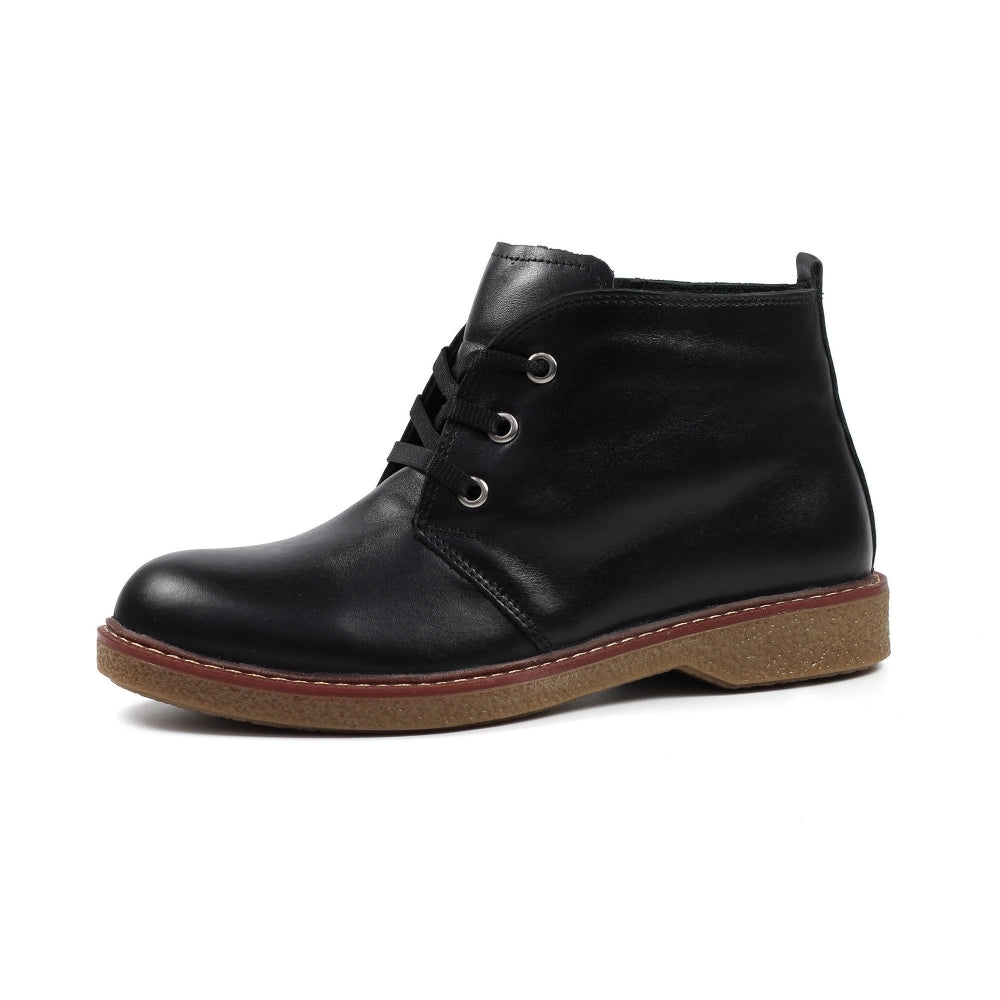 Womens Lunar Leather Ankle Boots Black