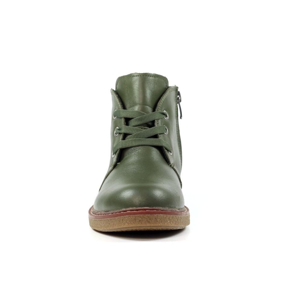 Womens Lunar Leather Ankle Boots Green