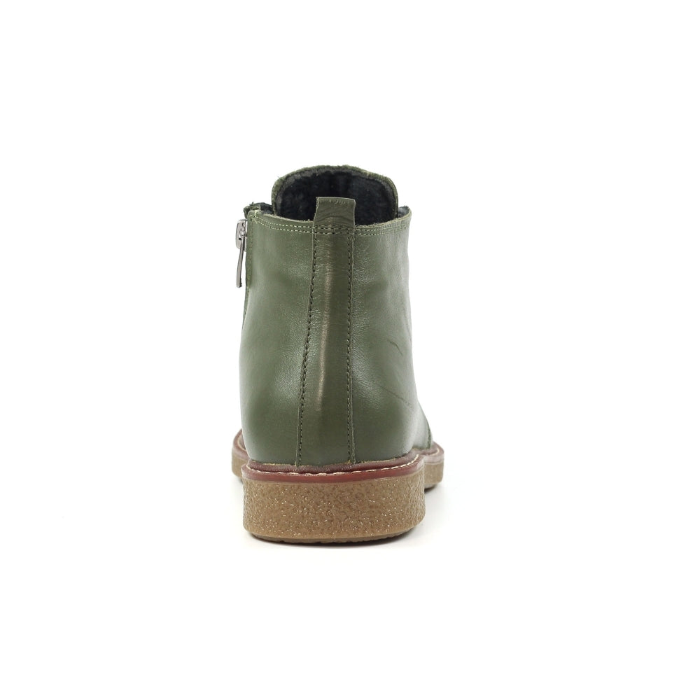 Womens Lunar Leather Ankle Boots Green