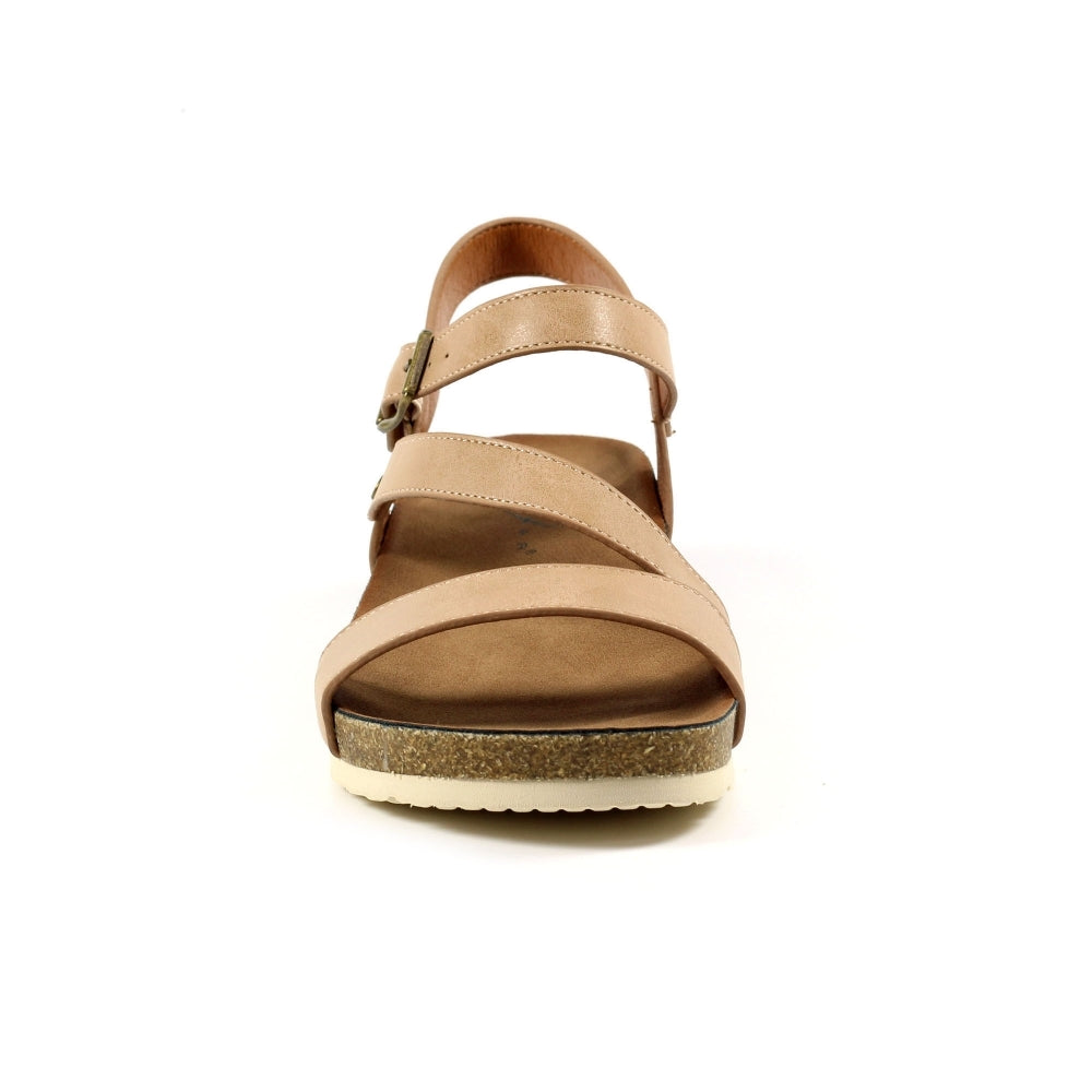 Womens Lunar Wedged Sandals Beige