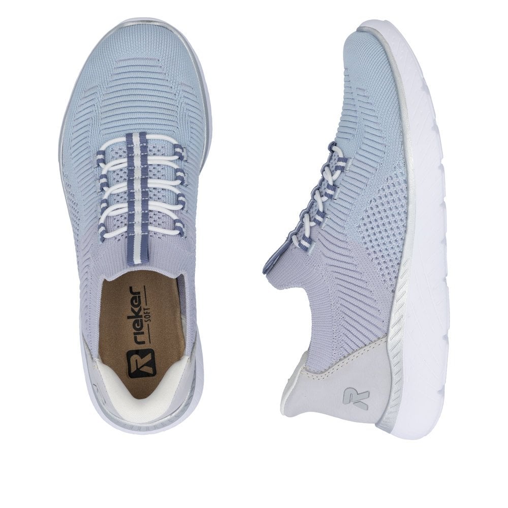 Womens Rieker Elasticated Slip-On Ready2Go Trainers Blue