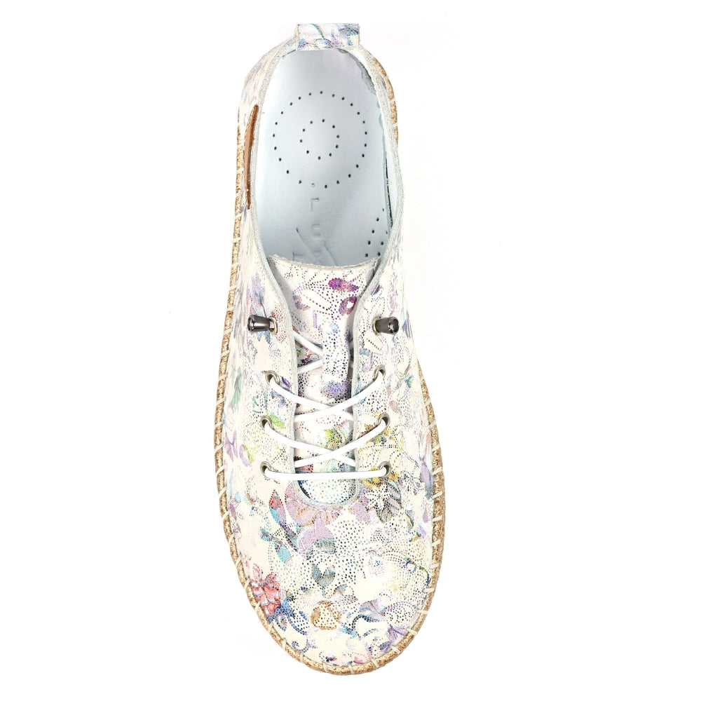 Womens Lunar Pump Shoes White Floral